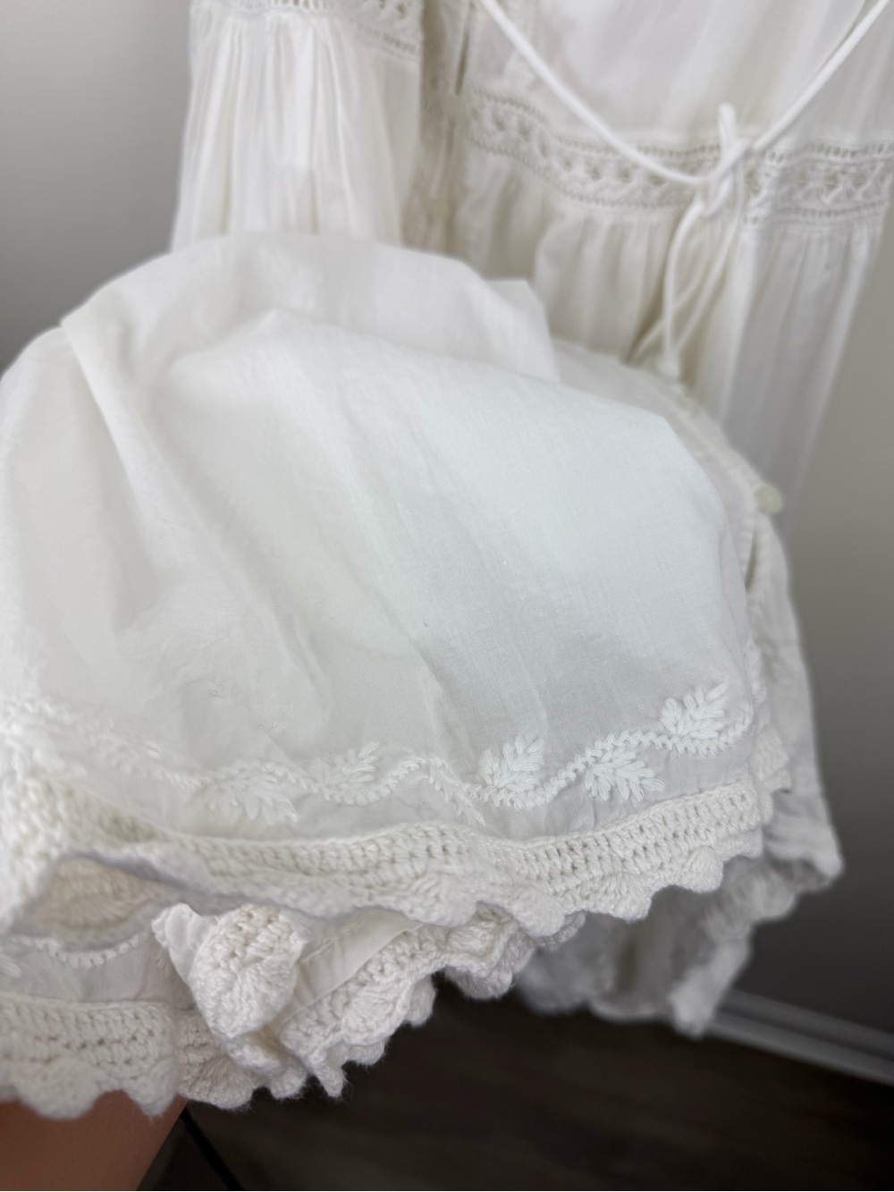 Cleobella Organic Cotton Embroidered Cottagecore Boho Prairie Midi Dress S - Picture 4 of 9